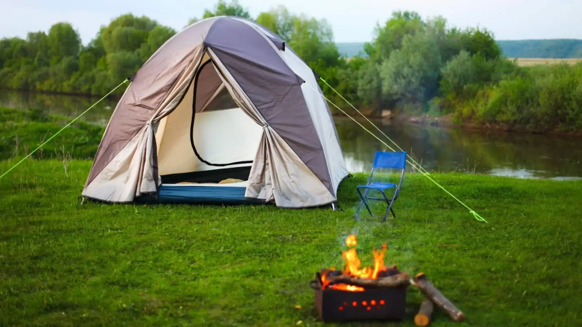 What is hot tent camping?